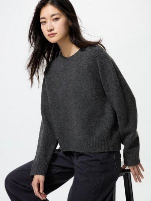 UNIQLO – свитер с круглым вырезом из мягкой пряжи суфле