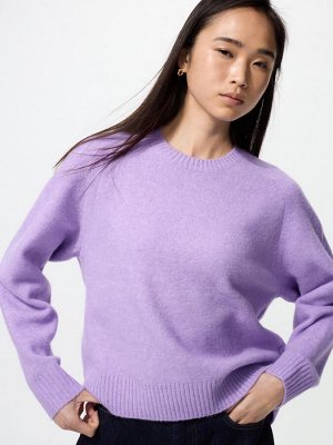UNIQLO – свитер с круглым вырезом из мягкой пряжи суфле