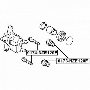 Направляющая тормозного суппорта Febest, передняя, арт. 0174-NZE120F