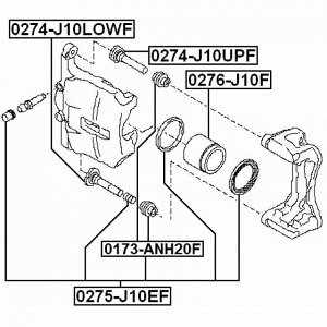 Направляющая тормозного суппорта Febest, передняя, арт. 0274-J10LOWF