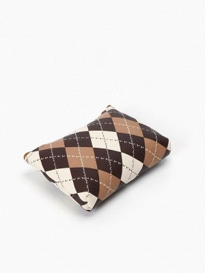 Кошелёк-монетница на молнии 11.5x2.5x8 см, в клетку, МИКС