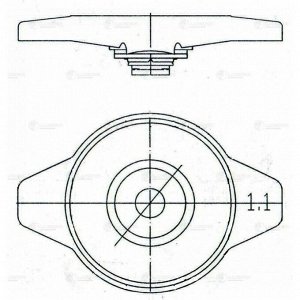 Крышка радиатора Toyota Suzuki Subaru Mazda Honda 1.1 bar мал. клапан LL 1902 Luzar, арт. LL 1902