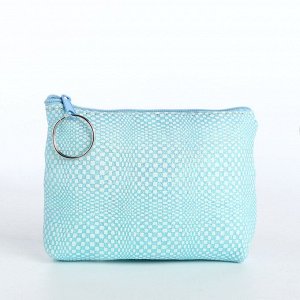 Кошелёк-монетница на молнии, 12x2.5x8.5 см, голубой