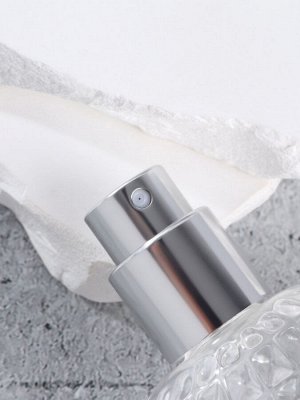 Флакон для парфюма, с распылителем, стеклянный, 30 мл, прозрачный, серебристый