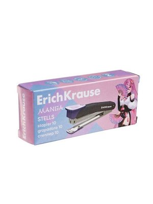 Степлер №10 ErichKrause Stells Manga, до 15 листов, МИКС