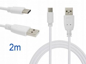 2м. Кабель Type C (Usb C) - Usb. 5v. Шнур для быстрой зарядки телефона Android 2м