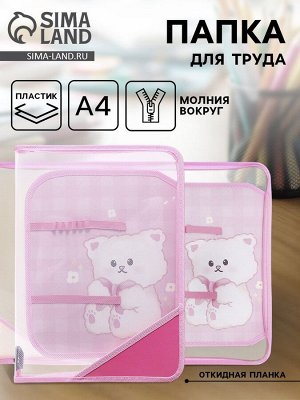 Папка для труда, А4, пластиковая, 23x32.5x2.5 см «Аниме»