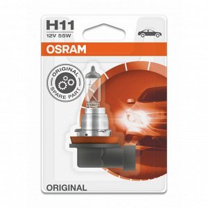 Лампа галогенная Osram Original Line H11 (PGJ19-2, T11), 12В, 55Вт, 3200К, 1 шт, арт. 64211-01B