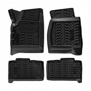 Коврики модельные Airline 3D для UAZ Patriot 10/2014+, для переднего и заднего ряда, полимер, черный цвет, 4шт