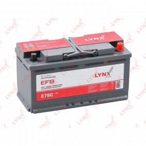 Аккумулятор LYNXauto LN5/L5 L, 100Ач, CCA 1050А, необслуживаемый, технология EFB, арт. E75C