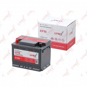 Аккумулятор LYNXauto LN2R/L2R, 65Ач, CCA 600A, необслуживаемый, технология EFB, арт. E72C