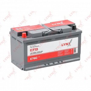 Аккумулятор LYNXauto LN5R/L5R, 100Ач, CCA 1050А, необслуживаемый, технология EFB, арт. E76C