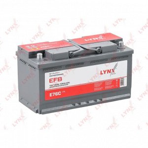 Аккумулятор LYNXauto LN5R/L5R, 100Ач, CCA 1050А, необслуживаемый, технология EFB, арт. E76C