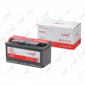 Аккумулятор LYNXauto LN5R/L5R, 100Ач, CCA 1050А, необслуживаемый, технология EFB, арт. E76C