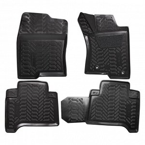 Коврики модельные Airline 3D для Toyota Land Cruiser Prado 2002–2009 (правый руль), для переднего и заднего ряда, полимер, черный цвет, 4шт