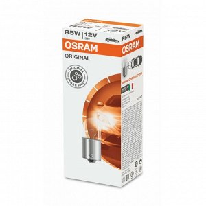 Лампа Osram Original Line R5W (BA15s, G18), 12В, 5Вт, 3200К, 1 шт, арт. 5007 (стоимость за упаковку 10 шт)