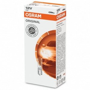 Лампа Osram Original Line W2W (W2x4.6d, T5), 12В, 2Вт, 1 шт, арт. 2722 (стоимость за упаковку 10 шт)