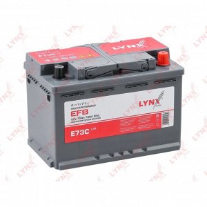 Аккумулятор LYNXauto LN3/L3 L, 75Ач, CCA 700А, необслуживаемый, технология EFB, арт. E73C