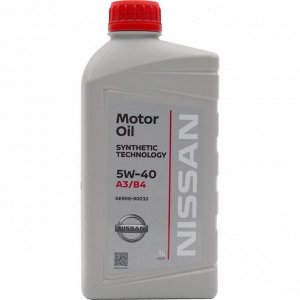Масло моторное Nissan 5w40 синтетическое, API SN/CF, ACEA A3/B4, универсальное, 1л, арт. KE900-90032