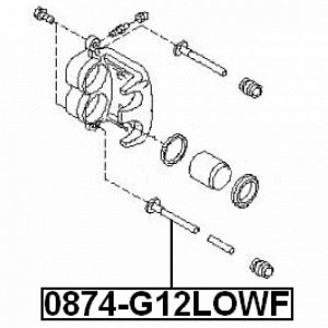 Направляющая тормозного суппорта Febest, передняя, арт. 0874-G12LOWF