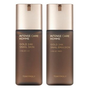 Антивозрастой набор по уходу за мужской кожей TonyMoly Intense Care Homme Gold 24K Snail Skin Care Set