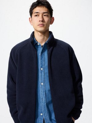 UNIQLO – тёплая флисовая куртка с высоким воротником