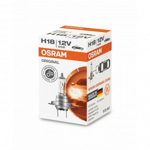 Лампа галогенная Osram Original Line H18 (PY26d-1, T11), 12В, 65Вт, 3200К, 1 шт, арт. 64180L