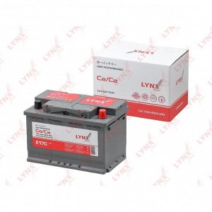 Аккумулятор LYNXauto LN3/L3 L, 74Ач, CCA 660А, необслуживаемый, арт. E17C