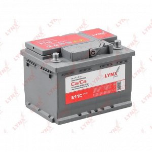 Аккумулятор LYNXauto LBN2/LB2 L, 60Ач, CCA 500А, необслуживаемый, арт. E11C