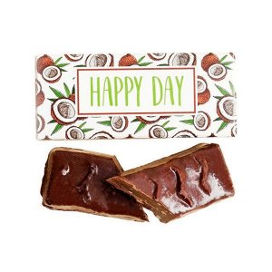 Батончик шоколадный «Happy Day» со вкусом кокоса, 50 г.