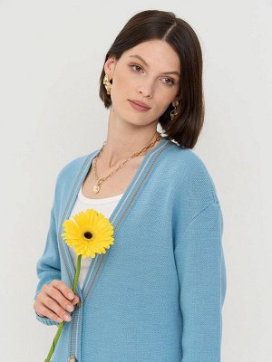 Кардиган женский 5252-1804   берег реки/ваниль/карамельный кофе