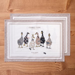 Набор полотенец "Family Farm", 2 шт, 40x60 см, 100% хлопок, цвет капучино, 1 шт.