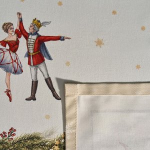 Скатерть из твила «Щелкунчик» 110×140 см, 100% хлопок, бежевый