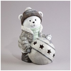 Светящаяся статуэтка "Снеговик" с LED-подсветкой, 17x13x22,5 см