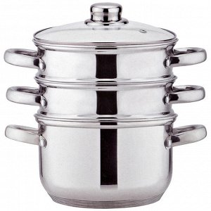 Многоуровневая кастрюля-пароварка Classic 3 яруса, 4 предмета, диаметр 18 см, объем 2,5 л, 1 шт.