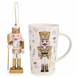 Подарочный набор LEFARD Nutcracker: фарфоровая кружка 385 мл и ёлочная игрушка, 1 шт.