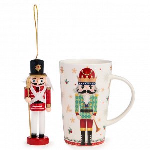 Подарочный набор LEFARD Nutcracker: фарфоровая кружка 385 мл и ёлочная игрушка, 1 шт.