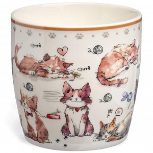Подарочный фарфоровый набор для завтрака «Cats» (салатник 500 мл, кружка 345 мл), 1 шт.