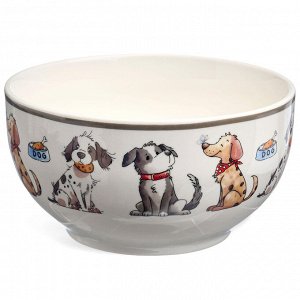 Подарочный фарфоровый набор Lefard "Dogs": салатник 500 мл и кружка 345 мл, 1 шт.