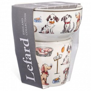 Подарочный фарфоровый набор Lefard "Dogs": салатник 500 мл и кружка 345 мл, 1 шт.