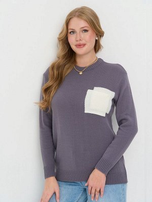 Джемпер женский 5252-41532    базальт/молоко