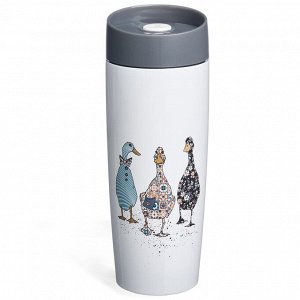 Термокружка AGNESS Family Farm 360 мл — вакуумная нержавеющая сталь 18/10, герметичная крышка со стоппером