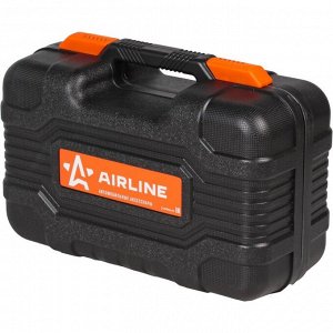 Компрессор автомобильный Airline X5, двухпоршневой, 12В, 18А, 50л/мин, 10атм, с инструментами (отвёртки, плоскогубцы, набор для ремонта шин), кейс, арт. CA-020-01NR