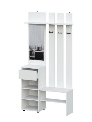 Прихожая «Токио», 1001x348x1999 мм, цвет белый