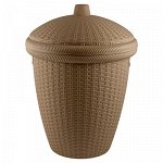 &quot;BranQ&quot; Корзина для белья пластмассовая &quot;Nature&quot; 30л, д38см.