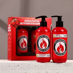 Подарочный набор «Тушение мужика»: гель для душа и шампунь для волос, 2x300 мл, HARD LINE
