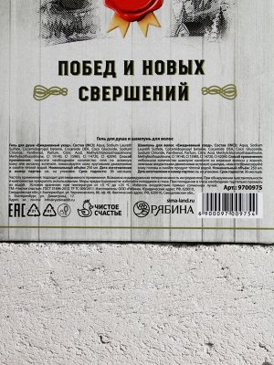 Подарочный набор «На удачу»: гель для душа и шампунь для волос виски, 2x250 мл, Чистое счастье