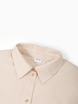 Рубашка женская с объёмными рукавами MINAKU: Casual Collection, молочный
