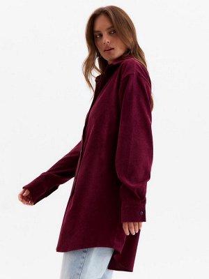 Рубашка женская MINAKU: Velvet Collection, бордовый