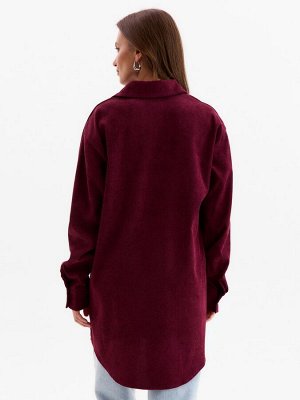 Рубашка женская MINAKU: Velvet Collection, бордовый